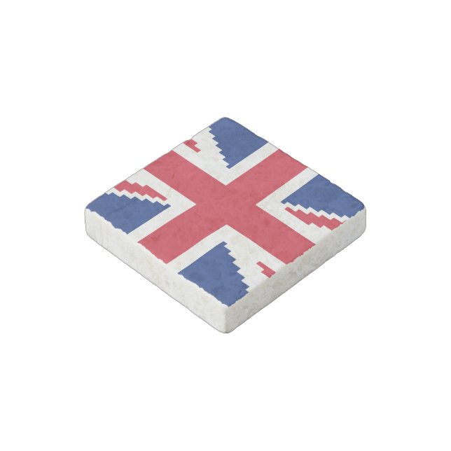 8 Bit Union Pixel Jack Stone Magnet (Angled)