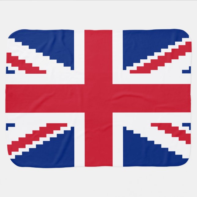 8 Bit Union Pixel Jack Swaddle Blanket (Horizontal)