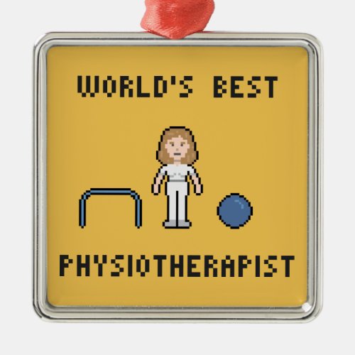 8 Bit Worlds Best Physiotherapist Ornament