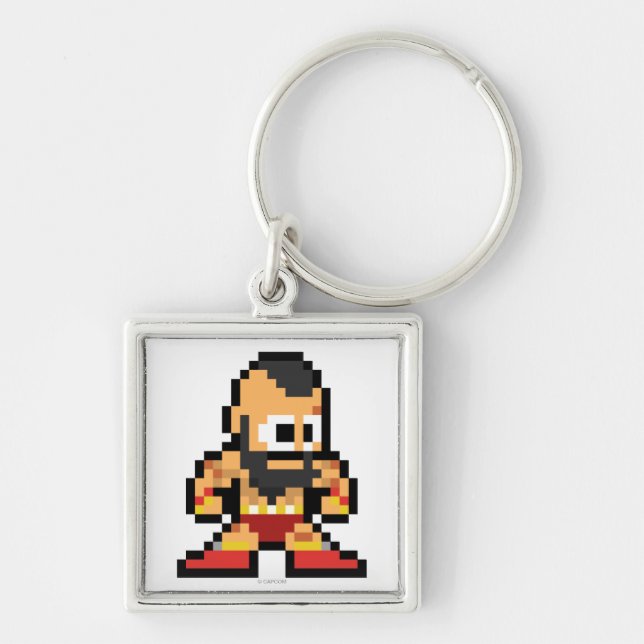 8-Bit Zangief Keychain (Front)