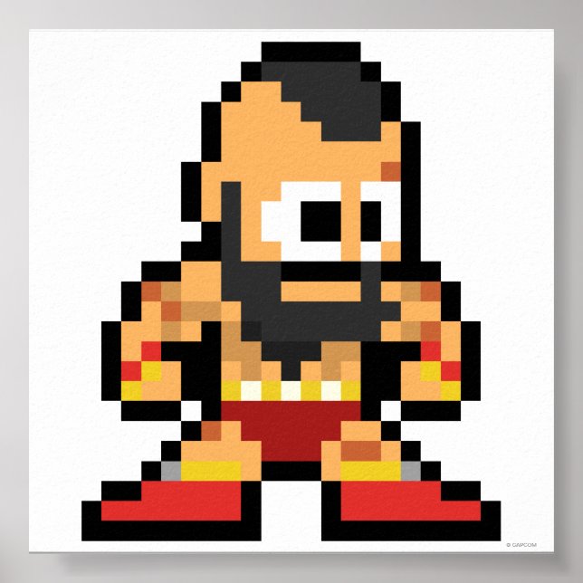 8-Bit Zangief Poster (Front)