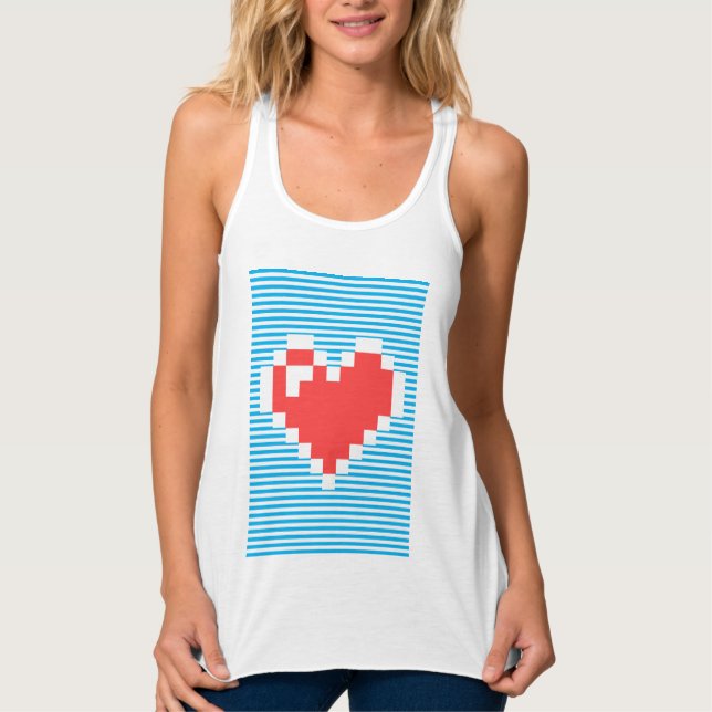 8 Bits Heart, Tank Top (Front)