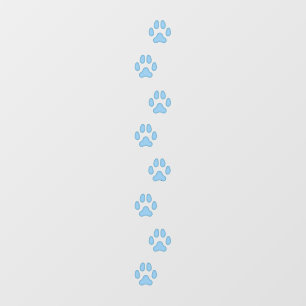 8 Blue Medium Dog Paw Prints Canine Tracks Floor Decals