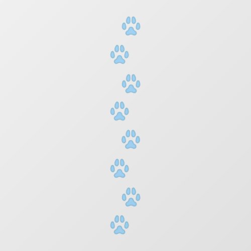 8 Blue Medium Dog Paw Prints Canine Tracks Floor Decals