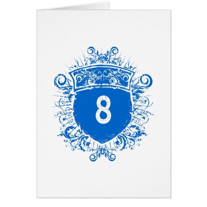 #8 Blue Shield Greeting Card