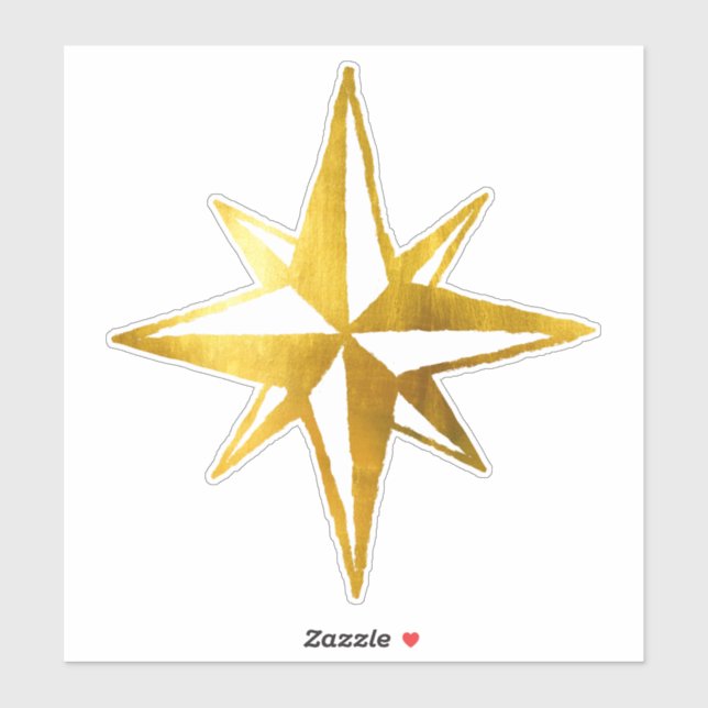   8 Branch Star Spiritual Vintage Witchy Celestial Sticker (Sheet)