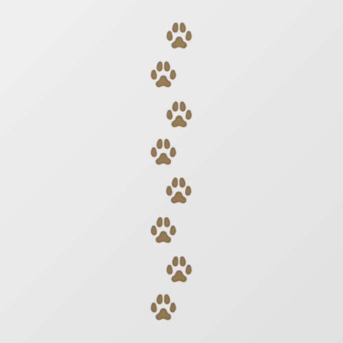 8 Brown Medium Dog Paw Prints Canine Tracks Floor Decals