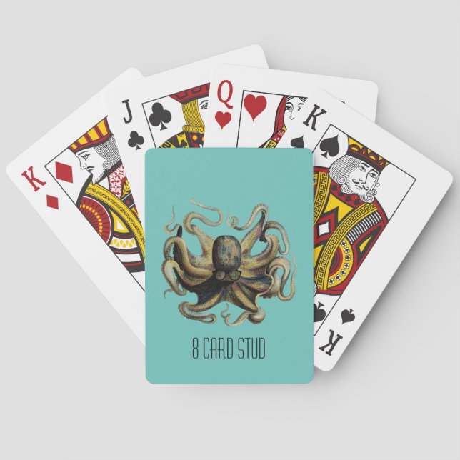 8 Card Stud Personalize Text Color (Back)