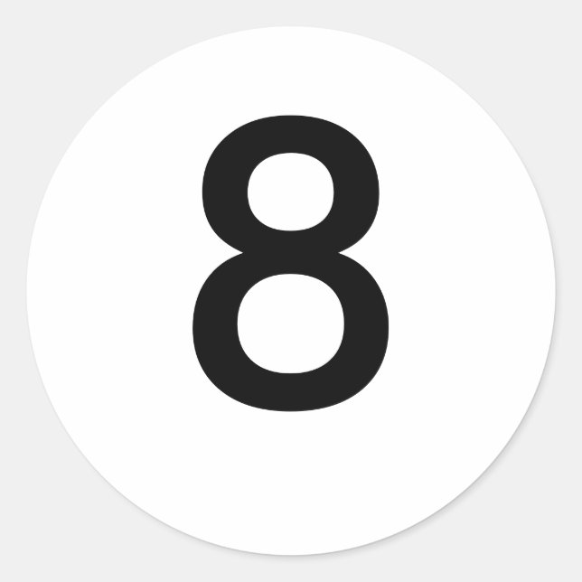 8 CLASSIC ROUND STICKER (Front)