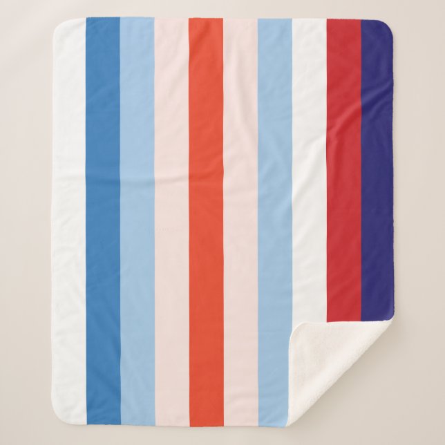 8 Color Combination Sherpa Blanket (Front)