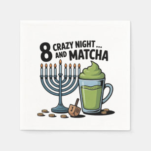 8 Crazy Nights And Matcha Hanukkah Jewish Jew Napkins
