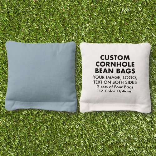 8 Custom BABY BLUE Cornhole Bean Bags _ 17 Colors