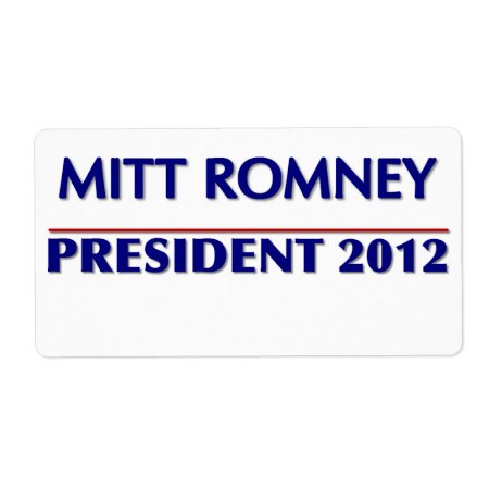 8 Custom Large Labels Per Sheet Mitt Romney