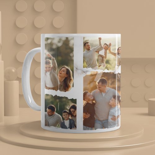 8 Eight Photo Modern Elegant Collage Family Love C Coffee Mug