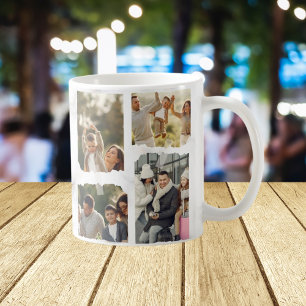 8 Eight Photo Modern Elegant Collage Family Love C Coffee Mug
