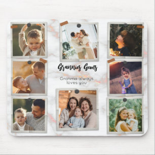 8 Eight Photo Modern Elegant Collage Family Love Mouse Pad