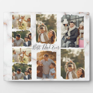 8 Eight Photo Modern Elegant Collage Family Love Plaque