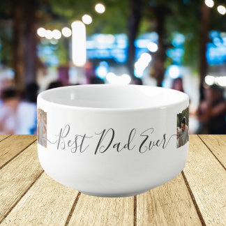 8 Eight Photo Modern Elegant Collage Family Love Soup Mug