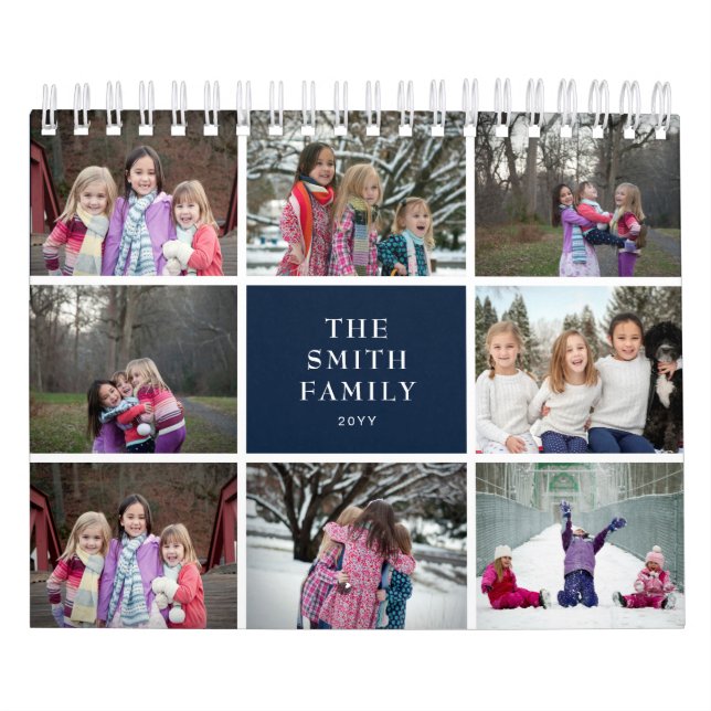 8 Family Photo Collage 2025 Calendar (Cover)