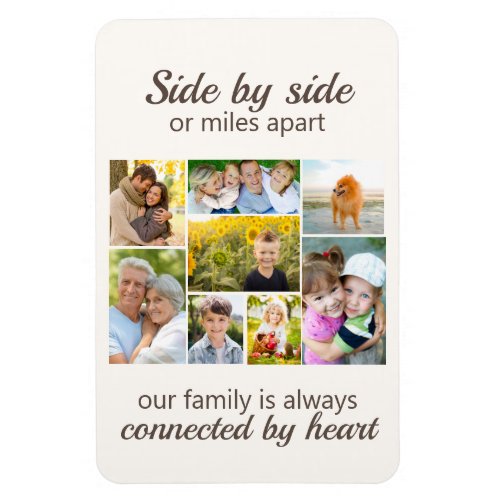 8 Family Photo Keepsake Connected by Heart  Magnet