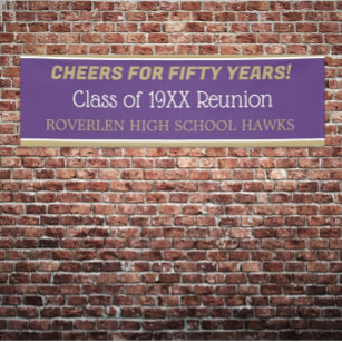 8 ft Banner! Edit the year! Class reunion Banner
