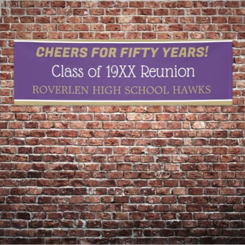 8 ft Banner Edit the year Class reunion Banner