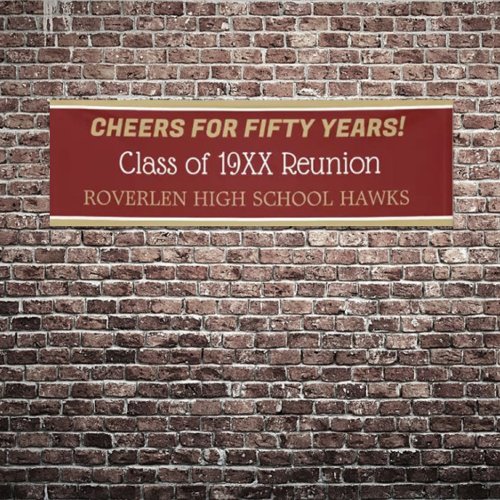 8 ft Banner Edit the year Class reunion Banner