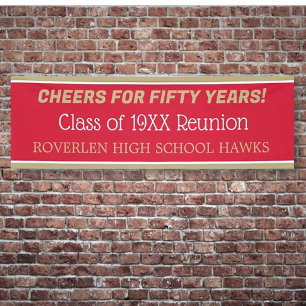 8 ft Banner! Edit the year! Class reunion Banner