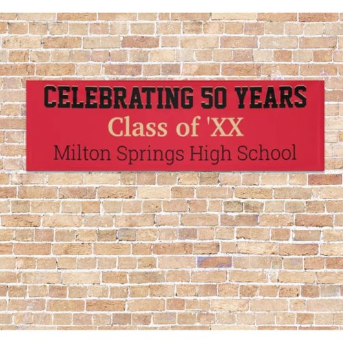 8 ft long Celebrate 50 yrs reunion banner