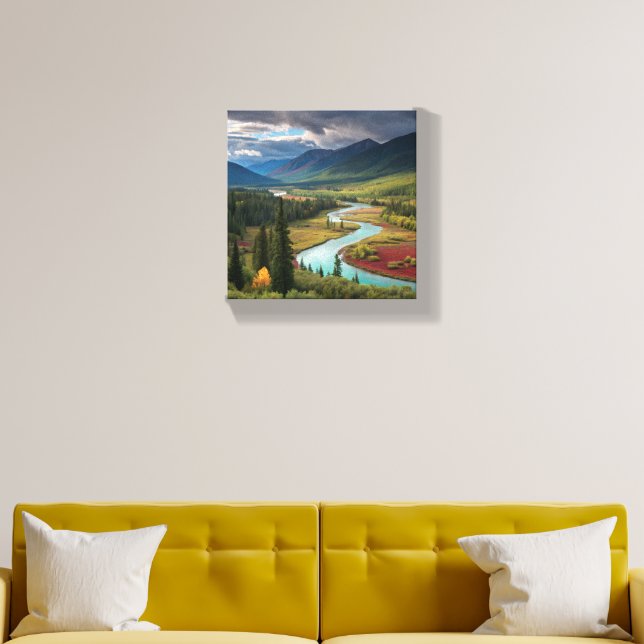 8 Inch Square Wrapped Custom Canvas Photo Tile (Living Room)