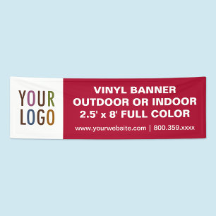 8' Large Custom Vinyl Banner Outdoor or Indoor