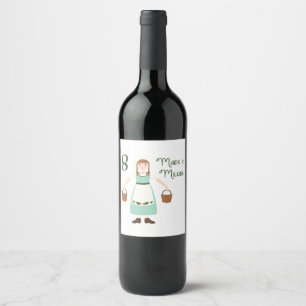 8 Maids A-Milking Wine Label