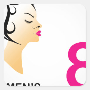 8 march International women's day Square Sticker