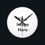 8" Medium Round Wall Clock<br><div class="desc">Create your own custom Wall Clock.</div>
