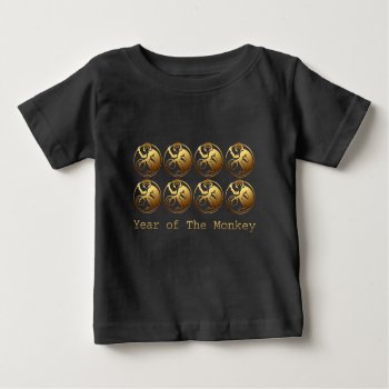 8 Monkeys Chinese New Year 2016 H Cloth Baby T-shirt by 2016_Year_of_Monkey at Zazzle