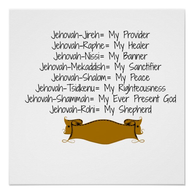 8 Names of God Poster (Front)