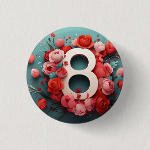 8 of march design button
