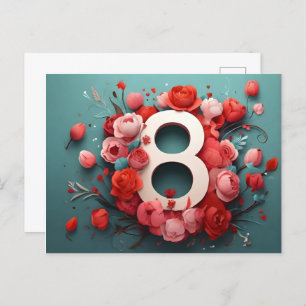 8 of march design holiday postcard