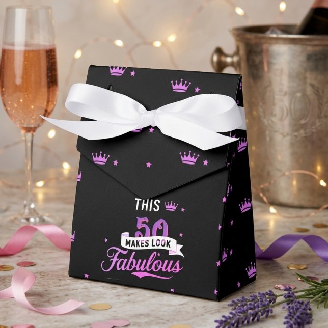 8-Pack 50th Birthday Favor Boxes for Her (Creator Uploaded)