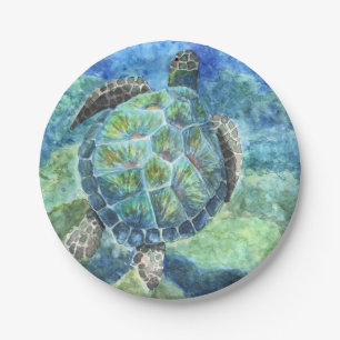 8 Paper Plates Sea Turtle #2