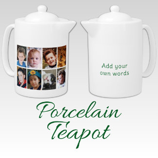 8 photo add text white green teapot