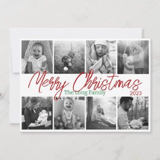 8 Photo Christmas Card