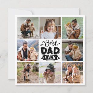 8 Photo Collage All Occasion Best Dad Ever Holiday Card