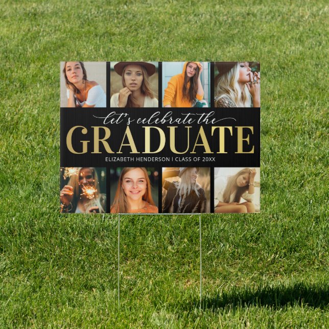 8 Photo Collage Celebrate the Graduate Sign (Insitu)