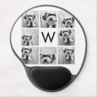 8 Photo Collage Custom Monogram Black and White