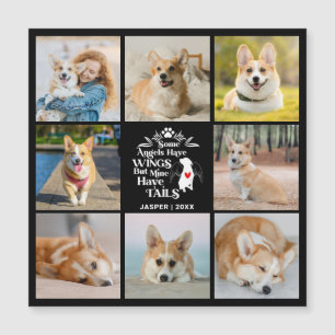8 Photo Collage Dog Loss Remembrance Magnetic Card