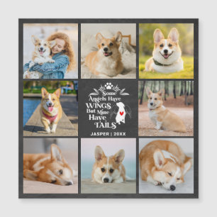 8 Photo Collage Dog Loss Remembrance Magnetic Card