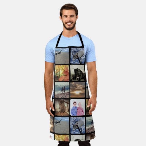 8 Photo Collage Full Color Keepsake Gift BBQ Apron