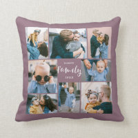 8 Photo Collage Modern Family Personalized | Plum