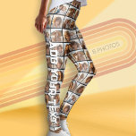 8 Photo Collage - Modern Minimal Grid with Text Leggings<br><div class="desc">Use your favorite photo or pictures to make a fun keepsake to share with friends.</div>